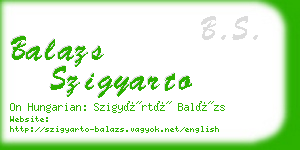 balazs szigyarto business card